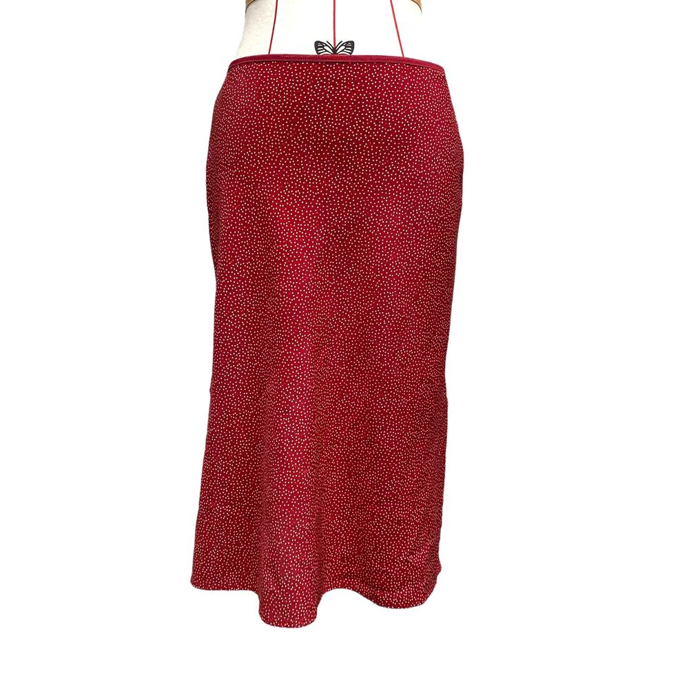 Vintage Blue Womens Size 7 Red Polka Dot Skirt